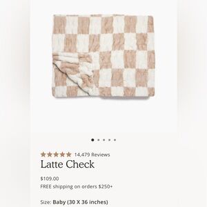 Latte Check Plush Throw Blanket - Cream and Tan